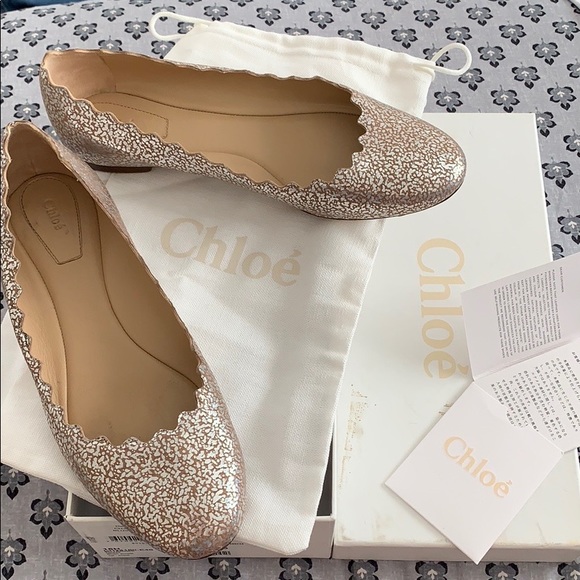 Chloe Shoes - Chloe Lauren scallop ballet flats 7.5 with box